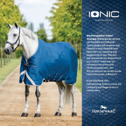 Coperta Horseware Ionic Therapy Turnout 100g Bleu imperial / argent /Marine Blu Coperta Horseware Ionic Therapy Turnout 100g Bleu imperial / argent /Marine Blu