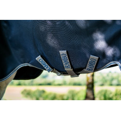 Coperta Horseware Rambo 1680D Turnout 100g Marino / temporale / grigio argento Blu marino