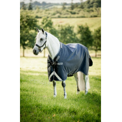 Coperta Horseware Rambo 1680D Turnout 100g Marino / temporale / grigio argento Blu marino