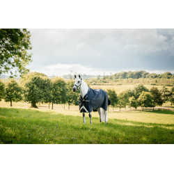 Coperta Horseware Rambo 1680D Turnout 100g Marino / temporale / grigio argento Blu marino