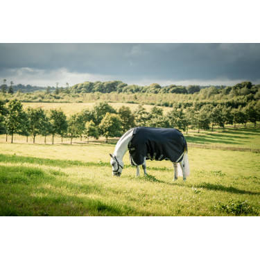 Coperta Horseware Rambo 1680D Turnout 250g VL Nero / temporale / grigio argento