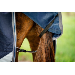 Coperta Horseware Rambo 1680D Turnout 450g VL Marino / temporale / grigio argento Blu marino