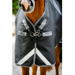 Coperta Horseware Rambo 1680D Turnout 450g VL Nero / temporale / grigio argento Coperta Horseware Rambo 1680D Turnout 450g VL Nero / temporale / grigio argento