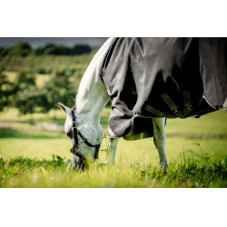Coperta Horseware Rambo 1680D Turnout 450g VL Nero / temporale / grigio argento Coperta Horseware Rambo 1680D Turnout 450g VL Nero / temporale / grigio argento
