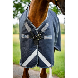 Coperta Horseware Rambo 1680D Turnout 50g Marino / temporale / grigio argento Blu marino