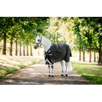 Coperta Horseware Rambo 1680D Turnout 50g Marino / temporale / grigio argento Blu marino