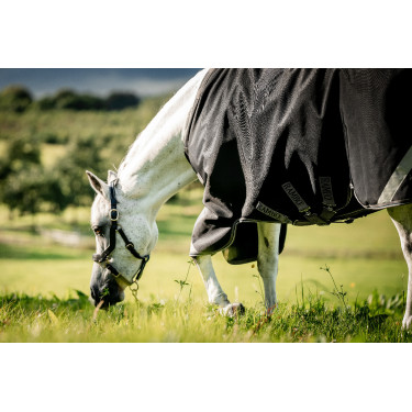 Coperta Horseware Rambo 1680D Turnout 50g Nero / temporale / grigio argento