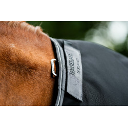 Coperta Horseware Rambo 1680D Turnout 50g Nero / temporale / grigio argento