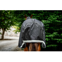 Coperta Horseware Rambo 1680D Turnout Plus 100g Nero / temporale / grigio argento