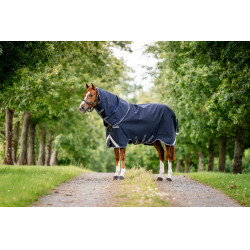 Coperta Horseware Rambo 1680D Turnout Plus 100g Marino / temporale / grigio argento Blu marino Coperta Horseware Rambo 1680D Turnout Plus 100g Marino / temporale / grigio argento Blu marino
