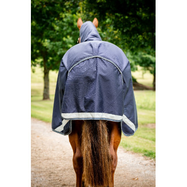 Coperta Horseware Rambo Duo Ripstop Plus Turnout Bundle (100g + 100g + 200g) Marino / temporale / grigio argento Blu marino