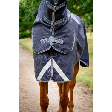 Coperta Horseware Rambo Duo Ripstop Plus Turnout Bundle (100g + 100g + 200g) Marino / temporale / grigio argento Blu marino