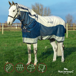 Coperta Horseware Rambo Summer Series V-Front Marina / grigio Blu Coperta Horseware Rambo Summer Series V-Front Marina / grigio Blu