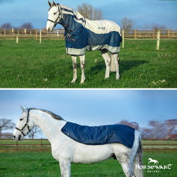 Coperta Horseware Rambo Summer Series V-Front Marina / grigio Blu Coperta Horseware Rambo Summer Series V-Front Marina / grigio Blu