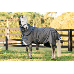 Coperta Horseware Rhino Hexstop Plus Pony Turnout 0g Grigio / indaco / blu navy