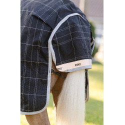 Coperta Horseware Rhino Wug Pony Turnout 0g Nero / quadri bianco grigi Coperta Horseware Rhino Wug Pony Turnout 0g Nero / quadri bianco grigi