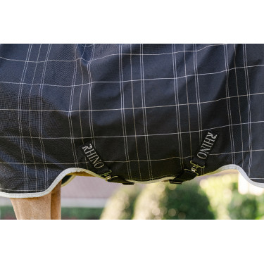 Coperta Horseware Rhino Wug Pony Turnout 250g VL Nero / quadri bianco grigi
