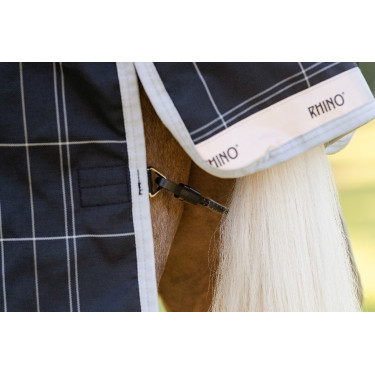 Coperta Horseware Rhino Wug Pony Turnout 250g VL Nero / quadri bianco grigi
