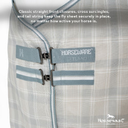 Copricollo anti-mosche Horseware Newmarket Carbone di legna Witney Grigio