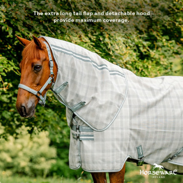 Copricollo anti-mosche Horseware Newmarket Carbone di legna Witney Grigio