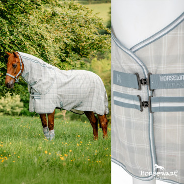 Copricollo anti-mosche Horseware Newmarket Carbone di legna Witney Grigio