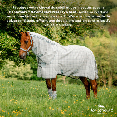 Copricollo anti-mosche Horseware Newmarket Carbone di legna Witney Grigio