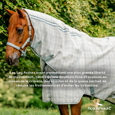 Copricollo anti-mosche Horseware Newmarket Carbone di legna Witney Grigio