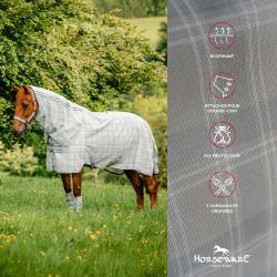 Copricollo anti-mosche Horseware Newmarket Carbone di legna Witney Grigio