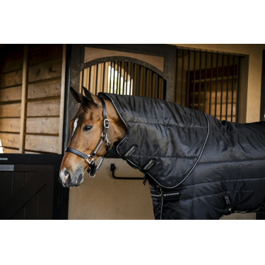 Copricollo da scuderia Horseware Amigo Ripstop Insulator 200g Nero / nero / argento