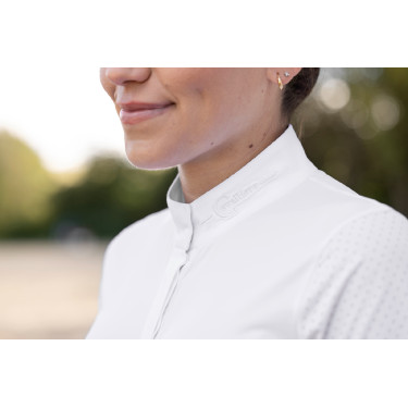 Polo da competizione Covalliero donna Bianco