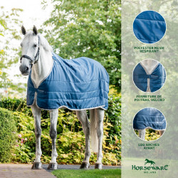 Liner Horseware Ionic Therapy 50g Bleu imperial / argent /Marine Blu Liner Horseware Ionic Therapy 50g Bleu imperial / argent /Marine Blu