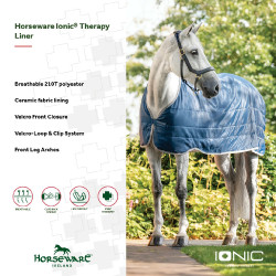 Liner Horseware Ionic Therapy 50g Bleu imperial / argent /Marine Blu Liner Horseware Ionic Therapy 50g Bleu imperial / argent /Marine Blu
