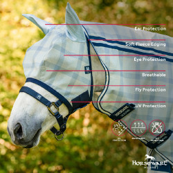 Maschere anti-mosche Horseware Newmarket Marine witney Blu marino Maschere anti-mosche Horseware Newmarket Marine witney Blu marino