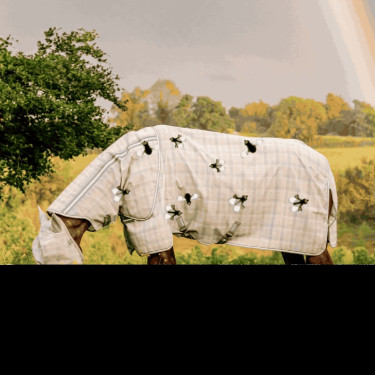 Maschere anti-mosche Horseware Newmarket Carbone di legna Witney Grigio