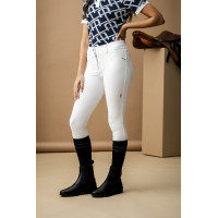 Pantaloni Horseware AA Aria con patch alle ginocchia a vita media Bianco