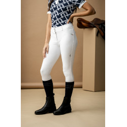 Pantaloni Horseware AA Aria con patch alle ginocchia a vita media Bianco