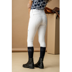 Pantaloni Horseware AA Aria con patch alle ginocchia a vita media Bianco