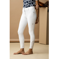 Pantaloni Horseware AA Aria con patch alle ginocchia a vita media Bianco