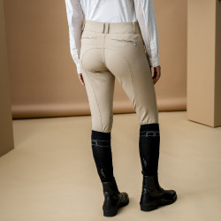 Pantaloni Horseware AA Aria con patch alle ginocchia a vita media Beige Pantaloni Horseware AA Aria con patch alle ginocchia a vita media Beige