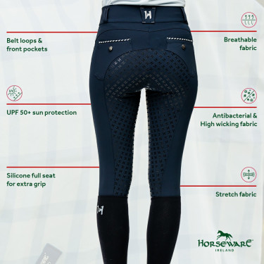 Pantaloni Horseware Newmarket a vita alta con full seat Pantaloni Horseware Newmarket a vita alta con full seat