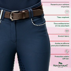 Pantaloni Horseware Newmarket a vita alta con full seat Marina / marina Blu