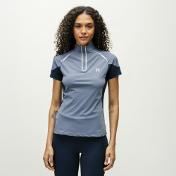 Polo 1/4 zip Horseware Stamina maniche corte Blu Polo 1/4 zip Horseware Stamina maniche corte Blu