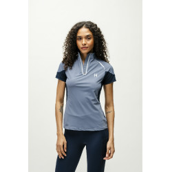 Polo 1/4 zip Horseware Stamina maniche corte Blu Polo 1/4 zip Horseware Stamina maniche corte Blu
