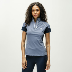 Polo 1/4 zip Horseware Stamina maniche corte Blu Polo 1/4 zip Horseware Stamina maniche corte Blu