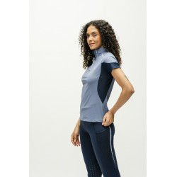 Polo 1/4 zip Horseware Stamina maniche corte Blu Polo 1/4 zip Horseware Stamina maniche corte Blu