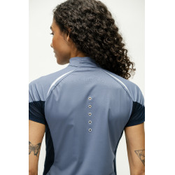 Polo 1/4 zip Horseware Stamina maniche corte Blu Polo 1/4 zip Horseware Stamina maniche corte Blu