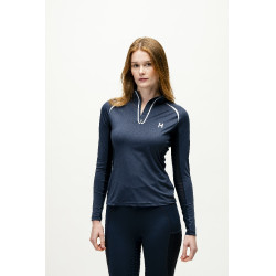Polo 1/4 zip Horseware Stamina a maniche lunghe Marina Blu marino Polo 1/4 zip Horseware Stamina a maniche lunghe Marina Blu marino