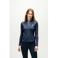 Polo 1/4 zip Horseware Stamina a maniche lunghe Marina Blu marino Polo 1/4 zip Horseware Stamina a maniche lunghe Marina Blu marino