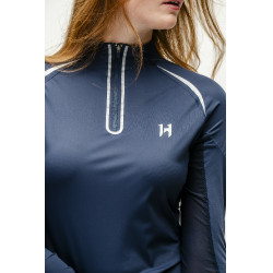 Polo 1/4 zip Horseware Stamina a maniche lunghe Marina Blu marino Polo 1/4 zip Horseware Stamina a maniche lunghe Marina Blu marino