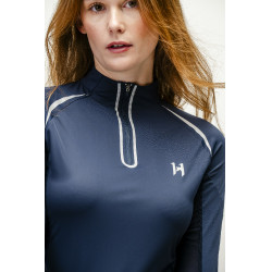 Polo 1/4 zip Horseware Stamina a maniche lunghe Marina Blu marino Polo 1/4 zip Horseware Stamina a maniche lunghe Marina Blu marino
